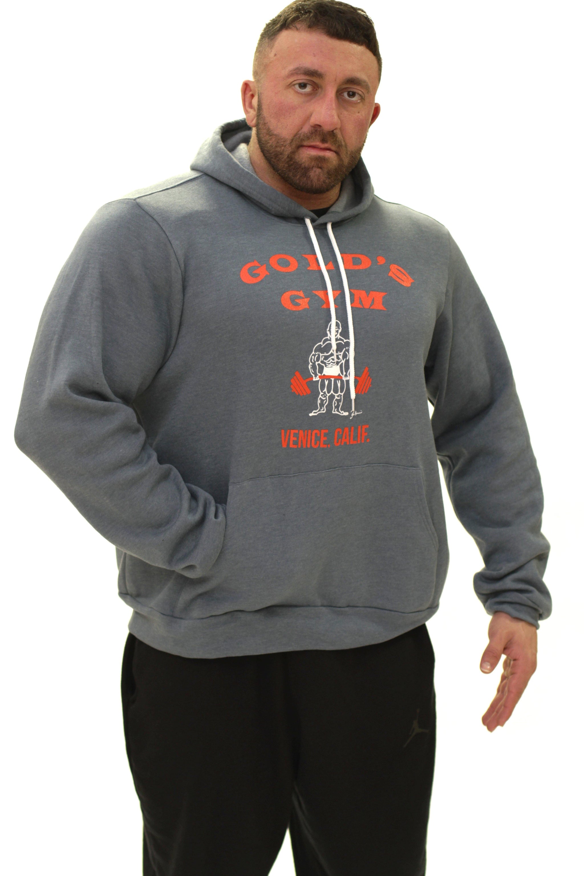 OG Golds Gym Hardcore Hoodie – Rock Slate