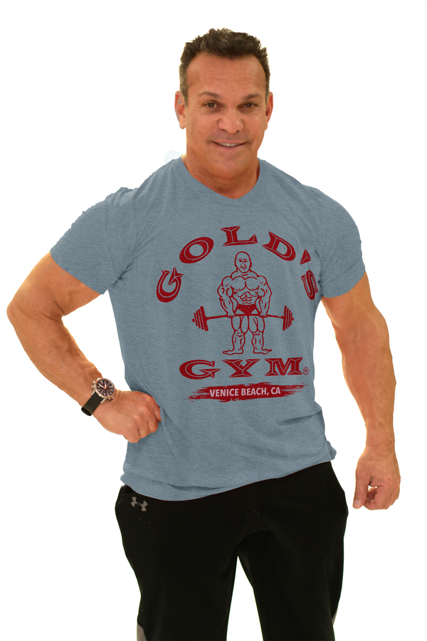 OG Golds Gym Venice T-Shirt – Denim Blue - Vintage Muscle