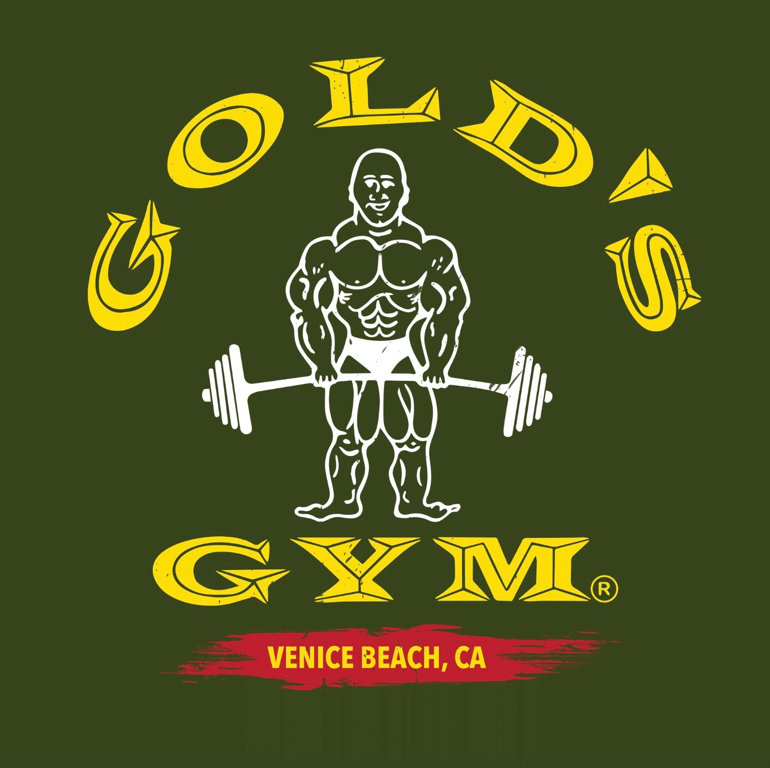 OG Golds Gym Stringer Tank - Combat Green