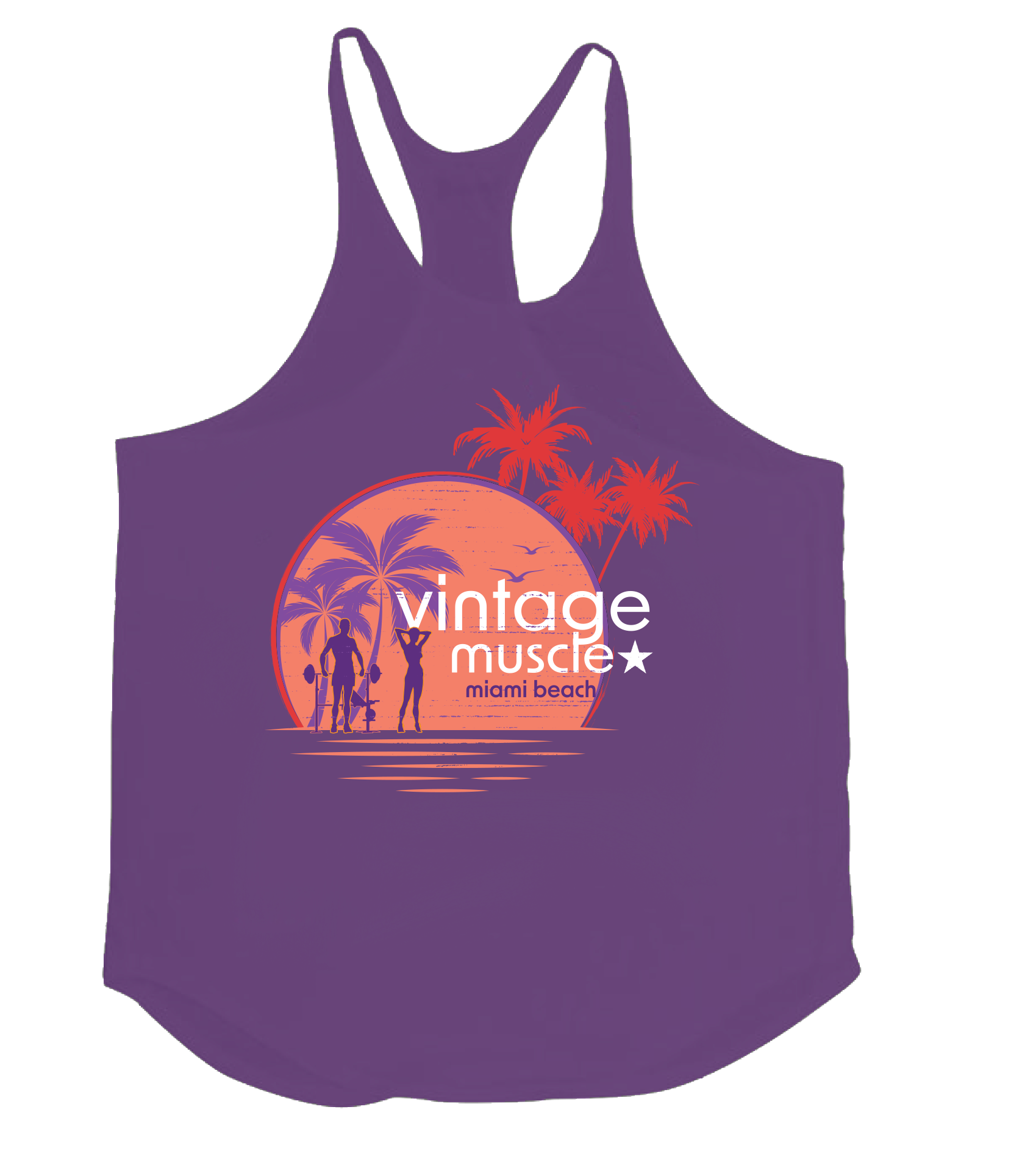 Miami Muscle Stringer Tank - Purple Reign