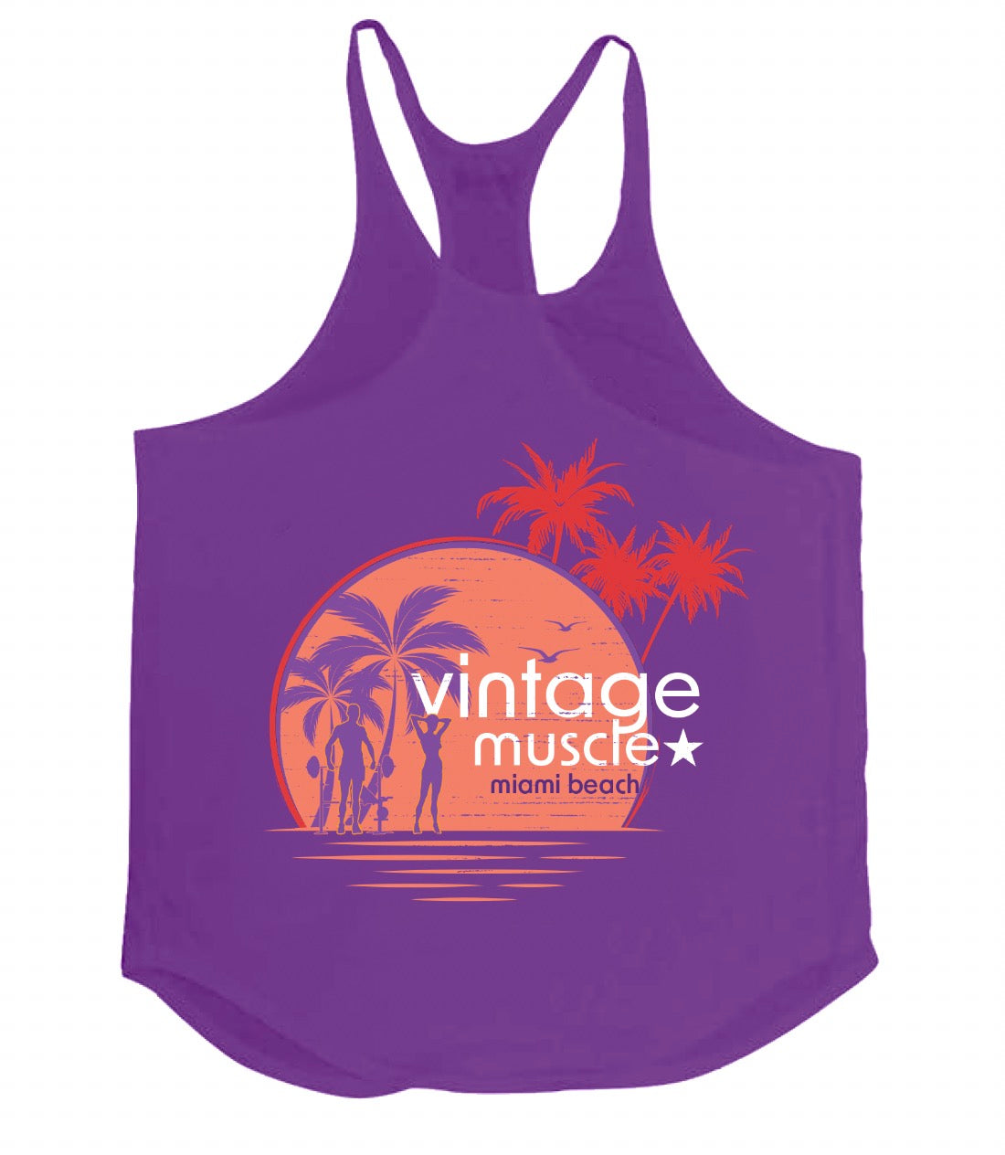 Miami Muscle Stringer Tank - Purple Reign