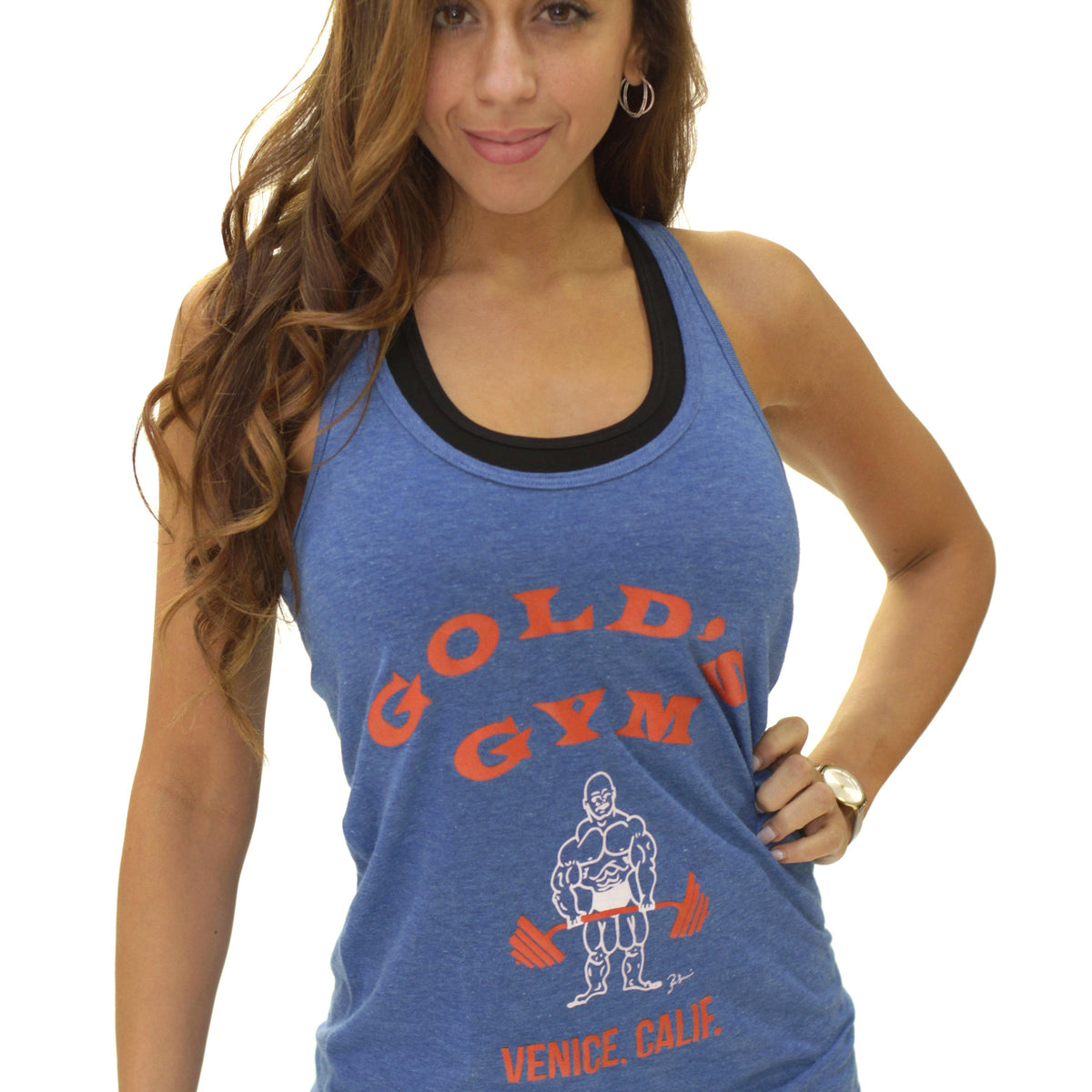 Original Golds Gym Rock & Retro Racerback Tank – Royal Heather