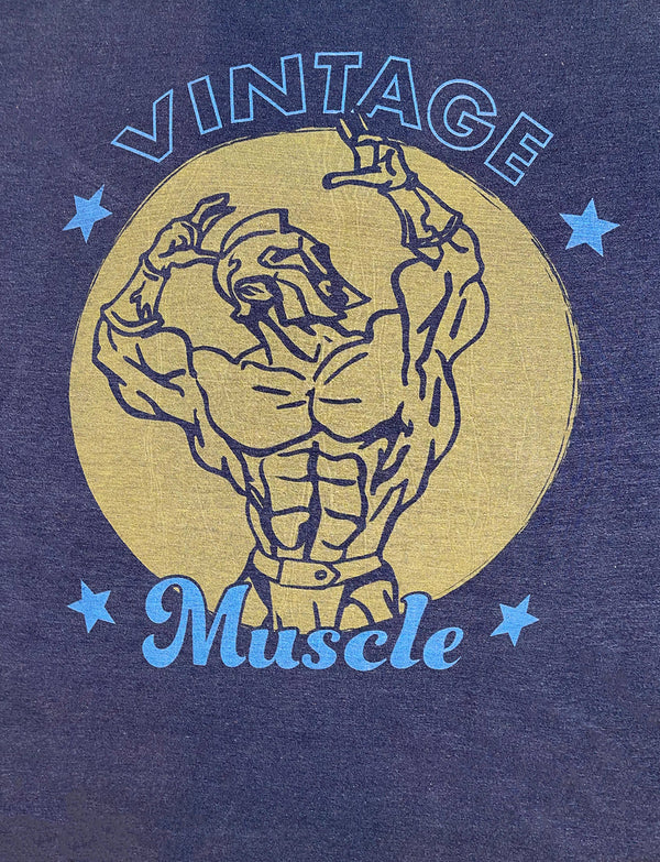 The Spartan Stretch Stringer Tank - Navy - Vintage Muscle