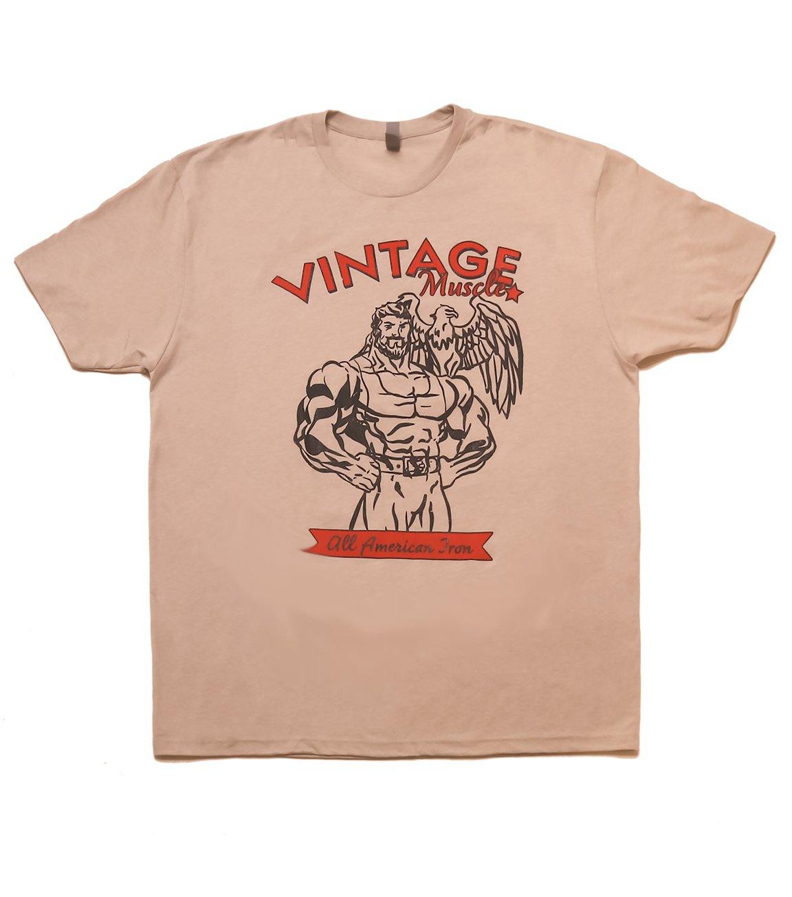 Guns & The Golden Eagle T-shirt - Sand - Vintage Muscle
