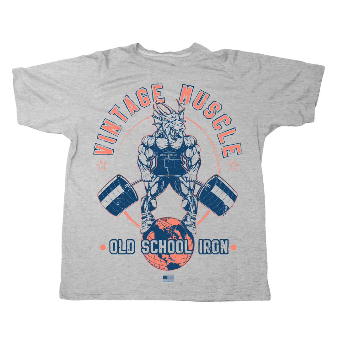 Vintage Muscle "Dragonslayer" Tee - Grey - Vintage Muscle