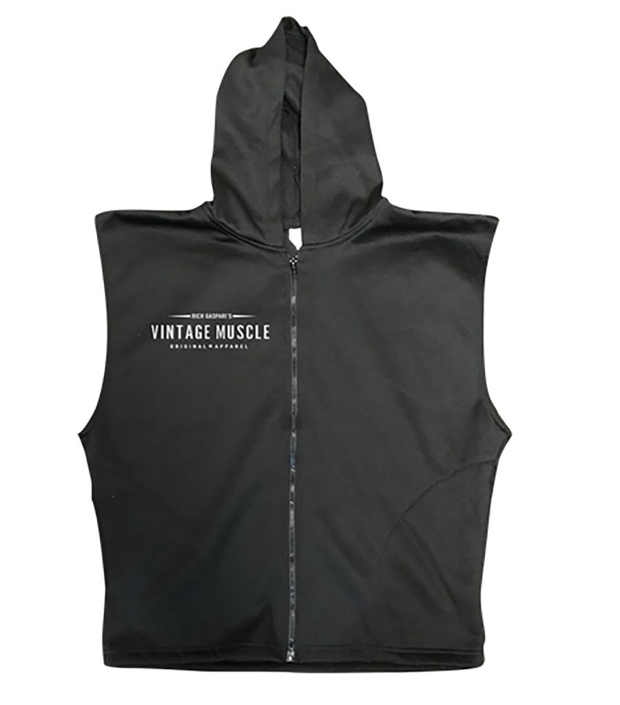 Vintage Muscle - "The Gun Show" Sleeveless Hoodie - Black - Vintage Muscle